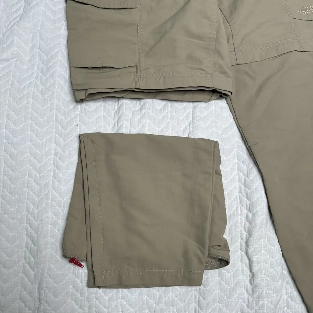 North Face Mens XL Paramount‎ Trail Convertible Pants Hiking Tan Khaki !